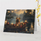 Cane Corso Kerst Feestelijke Reis Kaart (Gele Bloem)