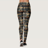 Cane Corso Kerst Feestelijke Reis Leggings (Achterkant)