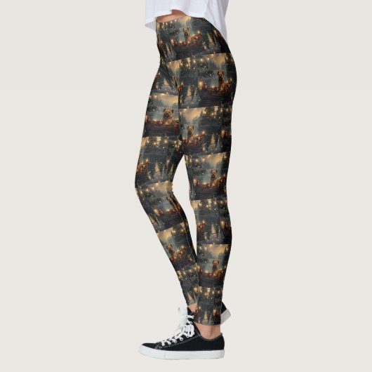 Cane Corso Kerst Feestelijke Reis Leggings (Links)