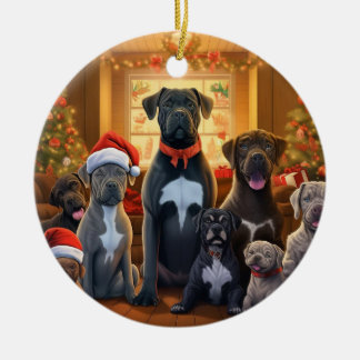 Cane Corso kerst, hondenherdenkingsgeschenk, honde Keramisch Ornament