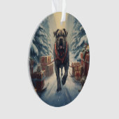 Cane Corso kerst, hondenherdenkingsgeschenk, honde Ornament (voorkant)