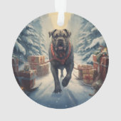 Cane Corso kerst, hondenherdenkingsgeschenk, honde Ornament (achterkant)