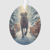 Cane Corso kerst, hondenherdenkingsgeschenk, honde Ornament (voorkant)