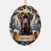 Cane Corso Kerst Ornament (Rechts)