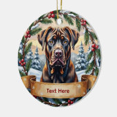 Cane Corso Kerst Ornament (Links)