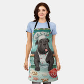 Cane Corso Kerstbakfeest: Festieve Kerstmis Schort (Gedragen)
