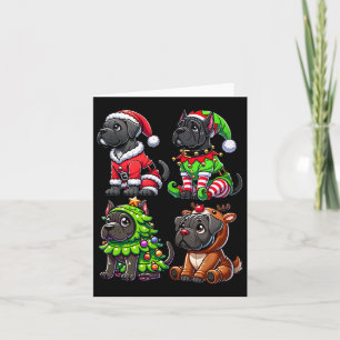 Cane Corso Kerstboom Santa Elf Kostuumhond 1 Kaart