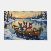Cane Corso Kerstboot Vakantie Deurmat (Voorkant)