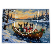 Cane Corso Kerstboot Vakantie Groot Cadeauzakje (Voorkant)