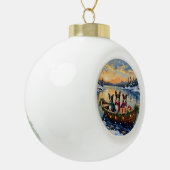 Cane Corso Kerstboot Vakantie Keramische Bal Ornament (Links)