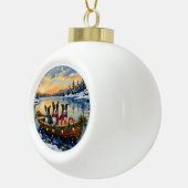 Cane Corso Kerstboot Vakantie Keramische Bal Ornament (Rechts)