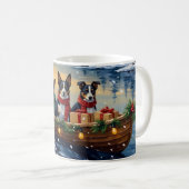 Cane Corso Kerstboot Vakantie Koffiemok (Voorkant rechts)