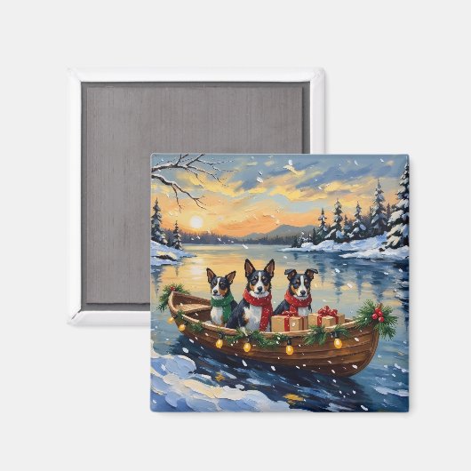 Cane Corso Kerstboot Vakantie Magneet (Voorkant / Achterkant)