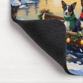 Cane Corso Kerstboot Vakantie Muismat (Hoek)