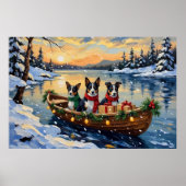 Cane Corso Kerstboot Vakantie Poster (Voorkant)