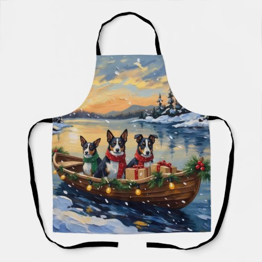 Cane Corso Kerstboot Vakantie Schort (Voorkant)