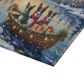 Cane Corso Kerstboot Vakantie Snijplank (Hoek)