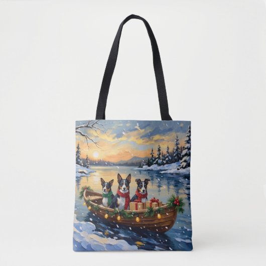 Cane Corso Kerstboot Vakantie Tote Bag (Voorkant)