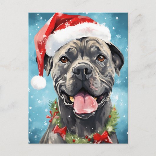 Cane Corso Kerstborstel schilderen kunstwerk Briefkaart (Voorkant)