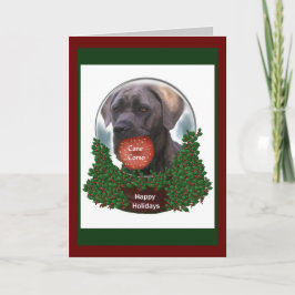Cane Corso-kerstcadeaus Feestdagen Kaart