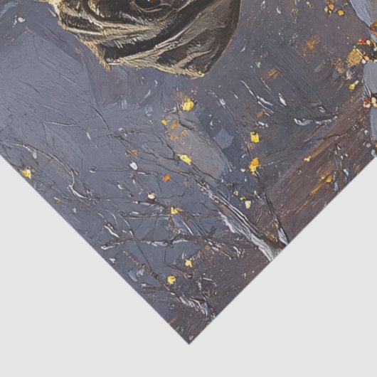 Cane Corso kerstdecoupage Tissuepapier (Detail)