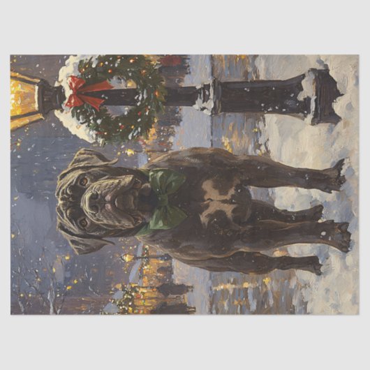 Cane Corso kerstdecoupage Tissuepapier (Voorkant)