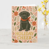 Cane Corso Kerstkaart Kaart (Gele Bloem)