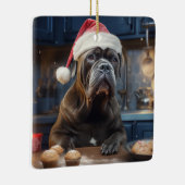 Cane Corso Kerstkoekjes Feestelijke vakantie Keramisch Ornament (Rechts)