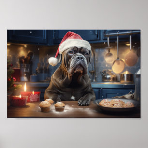 Cane Corso Kerstkoekjes Feestelijke vakantie Poster