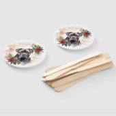 Cane Corso Kerstkrans Feestelijke Pup Handwaaier (Niet-gemonteerd)