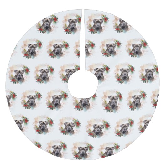 Cane Corso Kerstkrans Feestelijke Pup Kerstboom Rok (Voorkant)