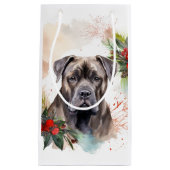 Cane Corso Kerstkrans Feestelijke Pup Klein Cadeauzakje (Voorkant)