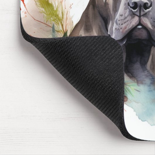 Cane Corso Kerstkrans Feestelijke Pup Muismat (Hoek)