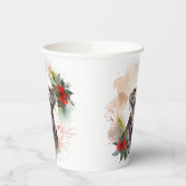 Cane Corso Kerstkrans Feestelijke Pup Papieren Bekers (Links)