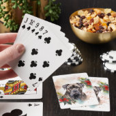Cane Corso Kerstkrans Feestelijke Pup Pokerkaarten (Insitu)