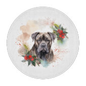 Cane Corso Kerstkrans Feestelijke Pup Snijplank (Voorkant)