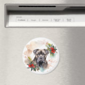 Cane Corso Kerstkrans Festieve Pup Magneet (Insitu (Vaatwasser))