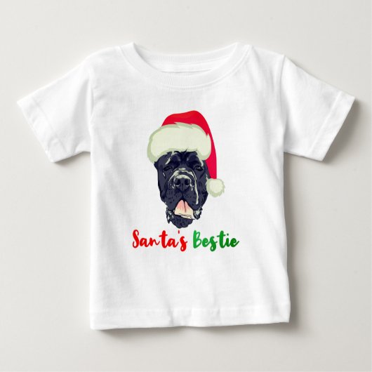 Cane Corso kerstman's Bestie Familie Pajama (Voorkant)