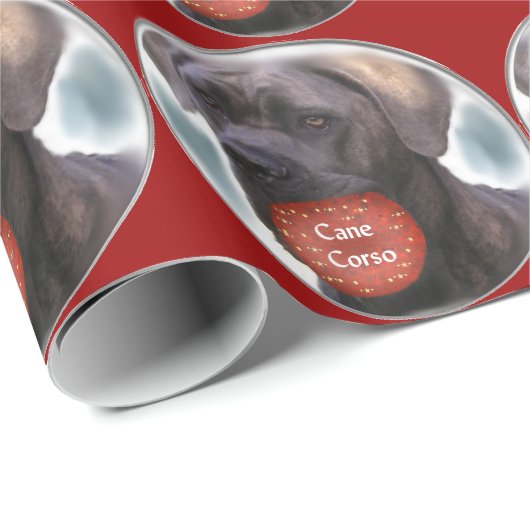 Cane Corso Kerstmis Cadeaupapier (Rol Hoek)