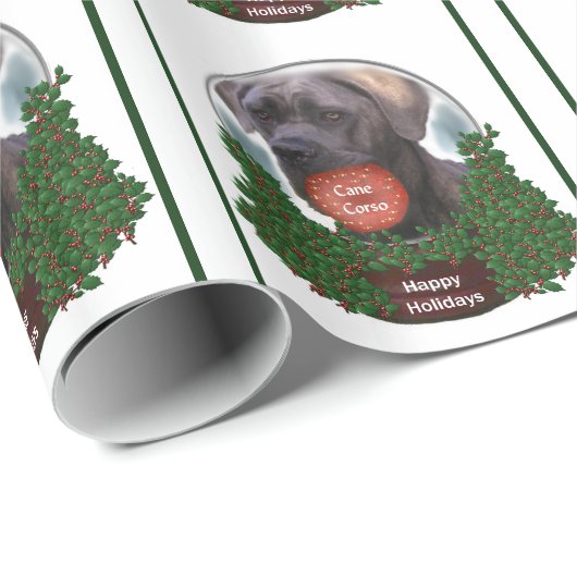 Cane Corso Kerstmis Cadeaupapier (Rol Hoek)