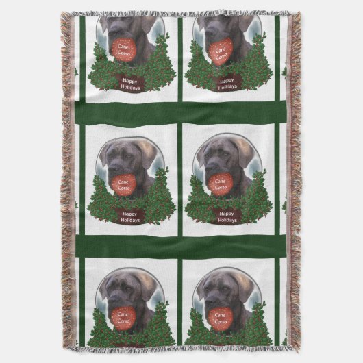 Cane Corso Kerstmis Deken (Voorkant Verticaal)