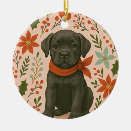 Cane Corso Kerstmis Keramisch Ornament (Voorkant)