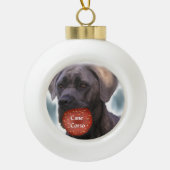 Cane Corso Kerstmis Keramische Bal Ornament (Voorkant)