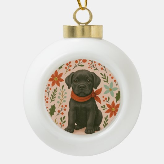 Cane Corso Kerstmis Keramische Bal Ornament (Voorkant)
