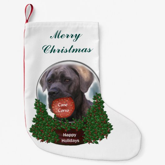 Cane Corso Kerstmis Kleine Kerstsok (Voorkant)