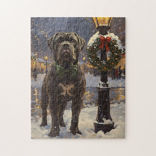 Cane Corso Kerstmis Legpuzzel (Verticaal)