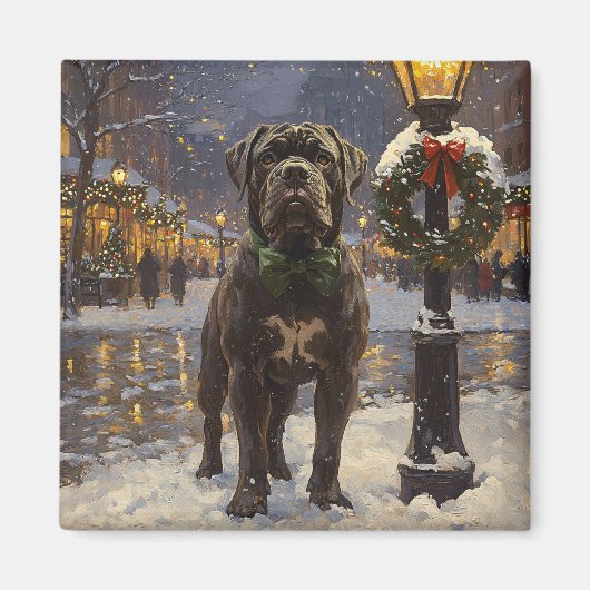 Cane Corso Kerstmis Magneet (Voorkant)