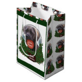 Cane Corso Kerstmis Medium Cadeauzakje (Voorkant Gekanteld)