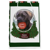 Cane Corso Kerstmis Medium Cadeauzakje (Voorkant)