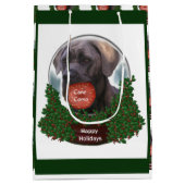 Cane Corso Kerstmis Medium Cadeauzakje (Achterkant)